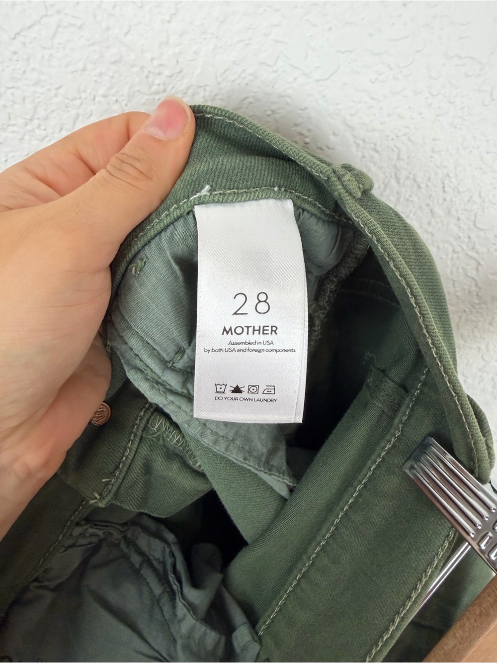 MOTHER Jeans The Hustler Ankle Fray in Dark Olive Green 28 - Picture 8 of 15
